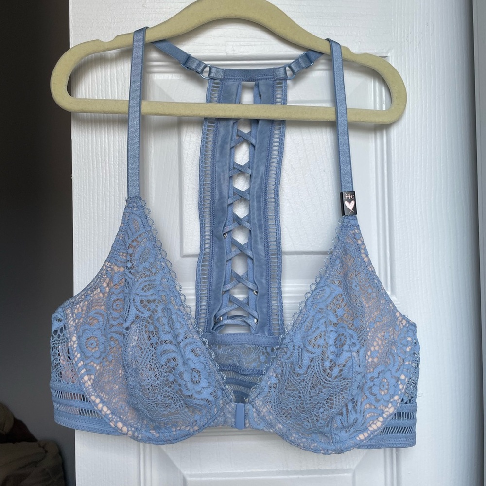 Victoria's Secret Light Blue Lace Bralette